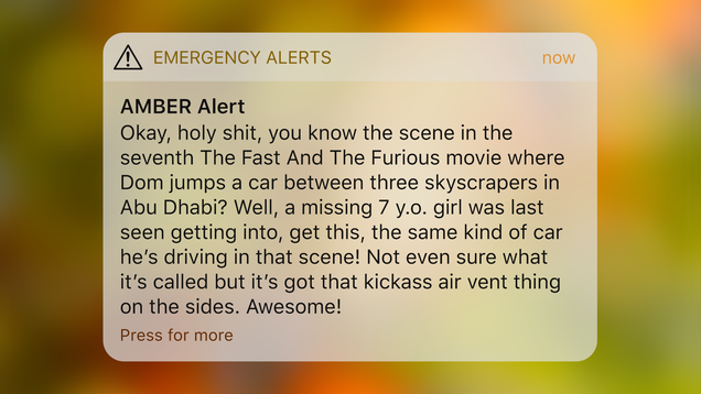 Illustration for article titled 5 AMBER Alerts That Were Sent Out That Were Clearly More Focused On How Sweet The Car Was